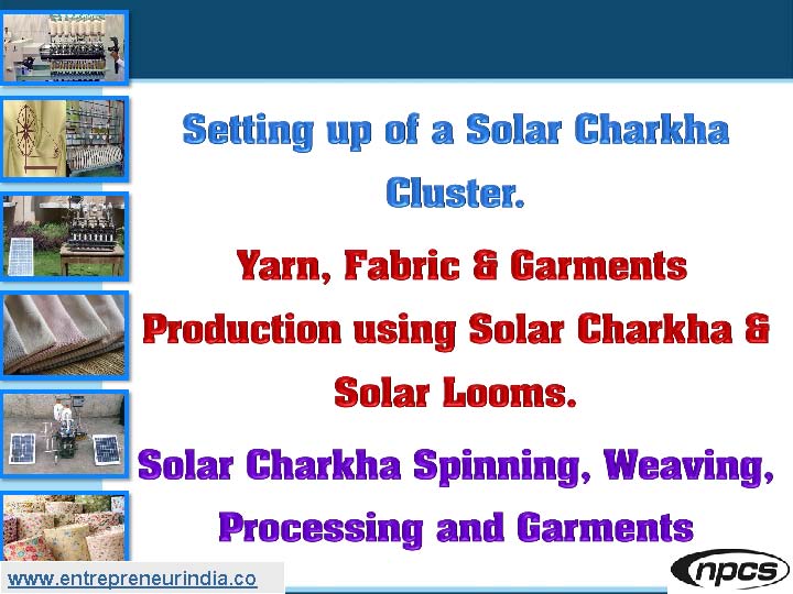 Setting up of a Solar Charkha Cluster