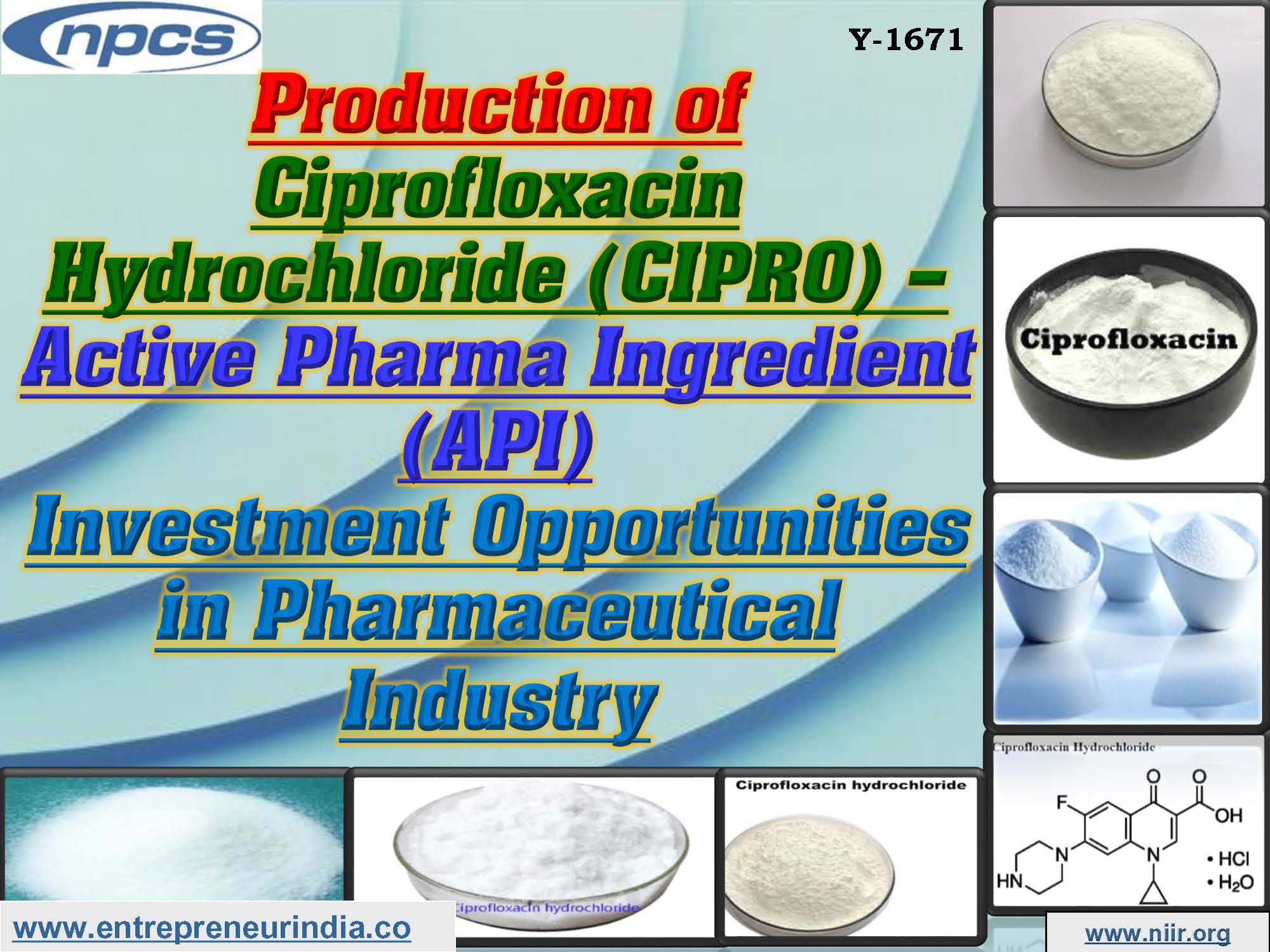 Production of Ciprofloxacin Hydrochloride (CIPRO) - Active Pharma Ingredient