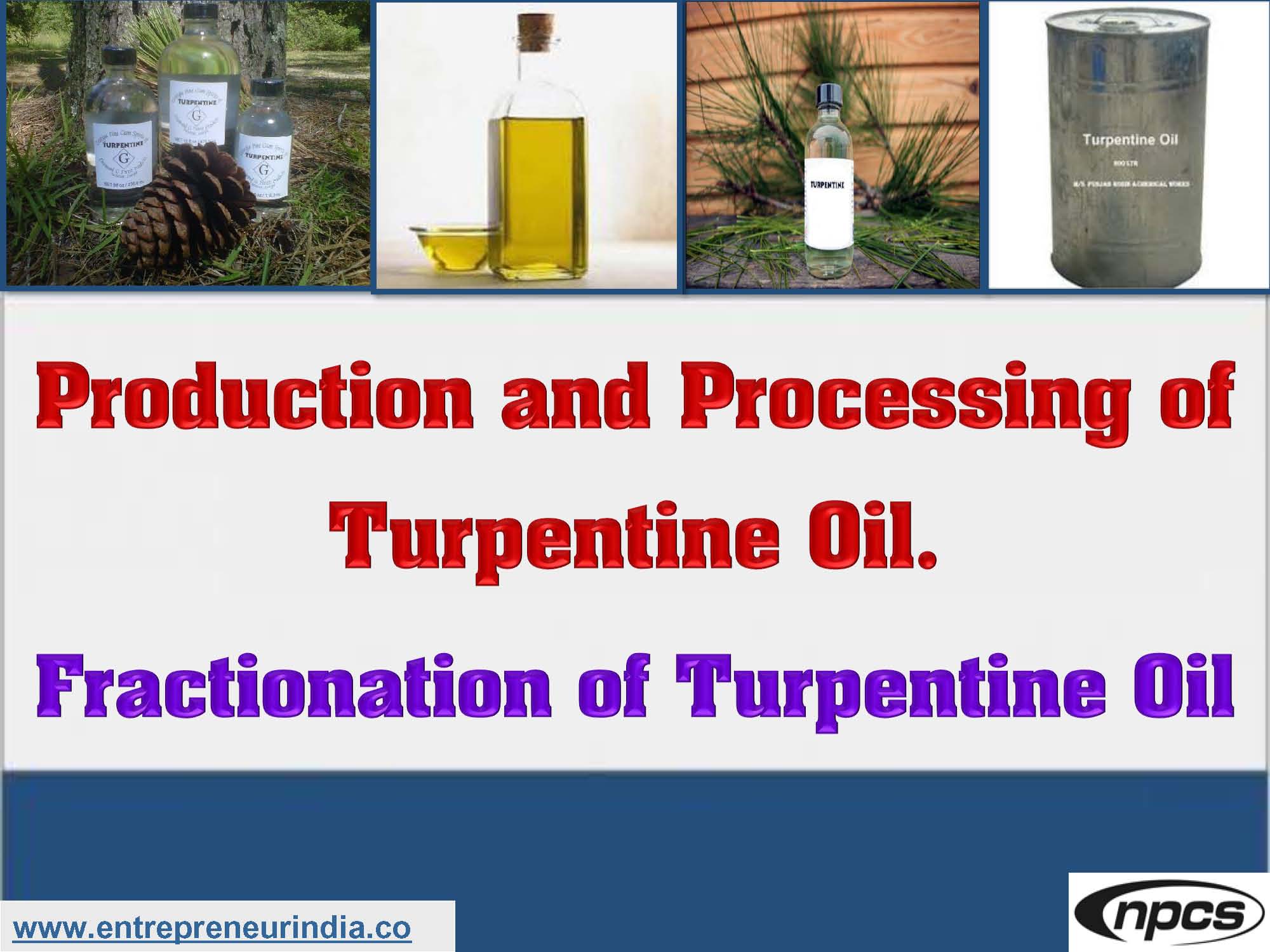 Production and Processing of Turpentine Oil
