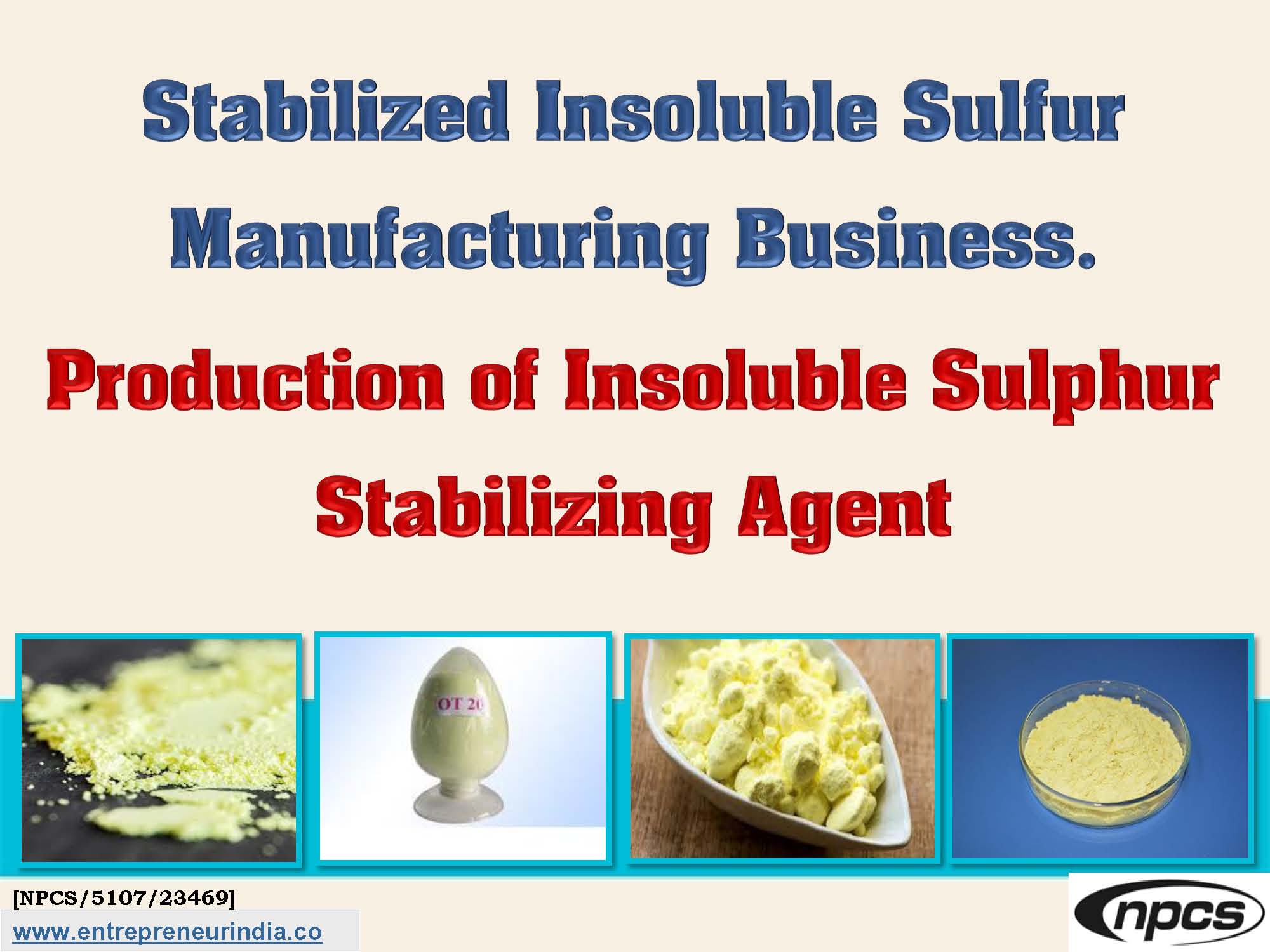 Stabilized Insoluble Sulfur Manufacturing Business