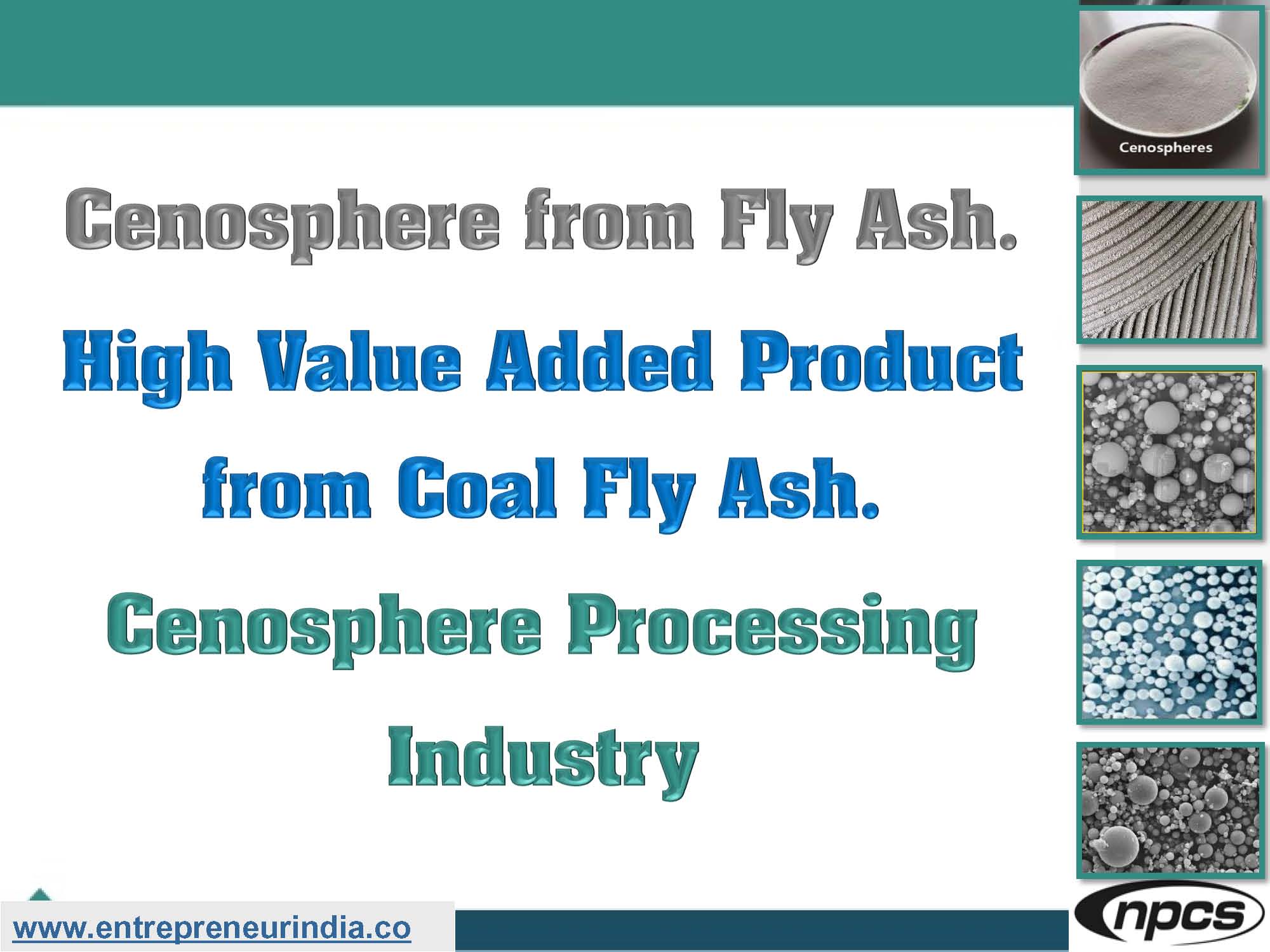 Cenosphere from Fly Ash