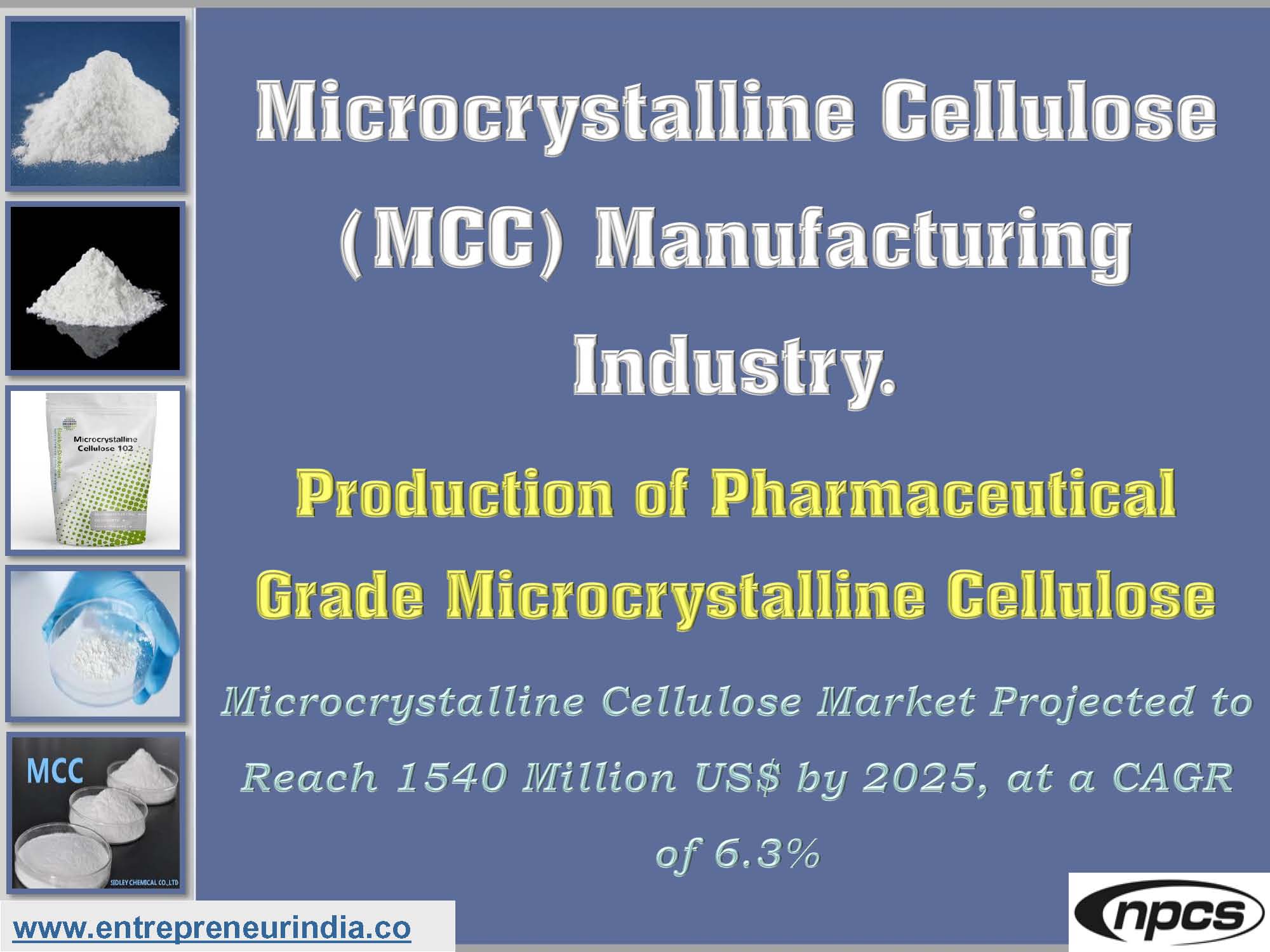 Microcrystalline Cellulose (MCC) Manufacturing Industry