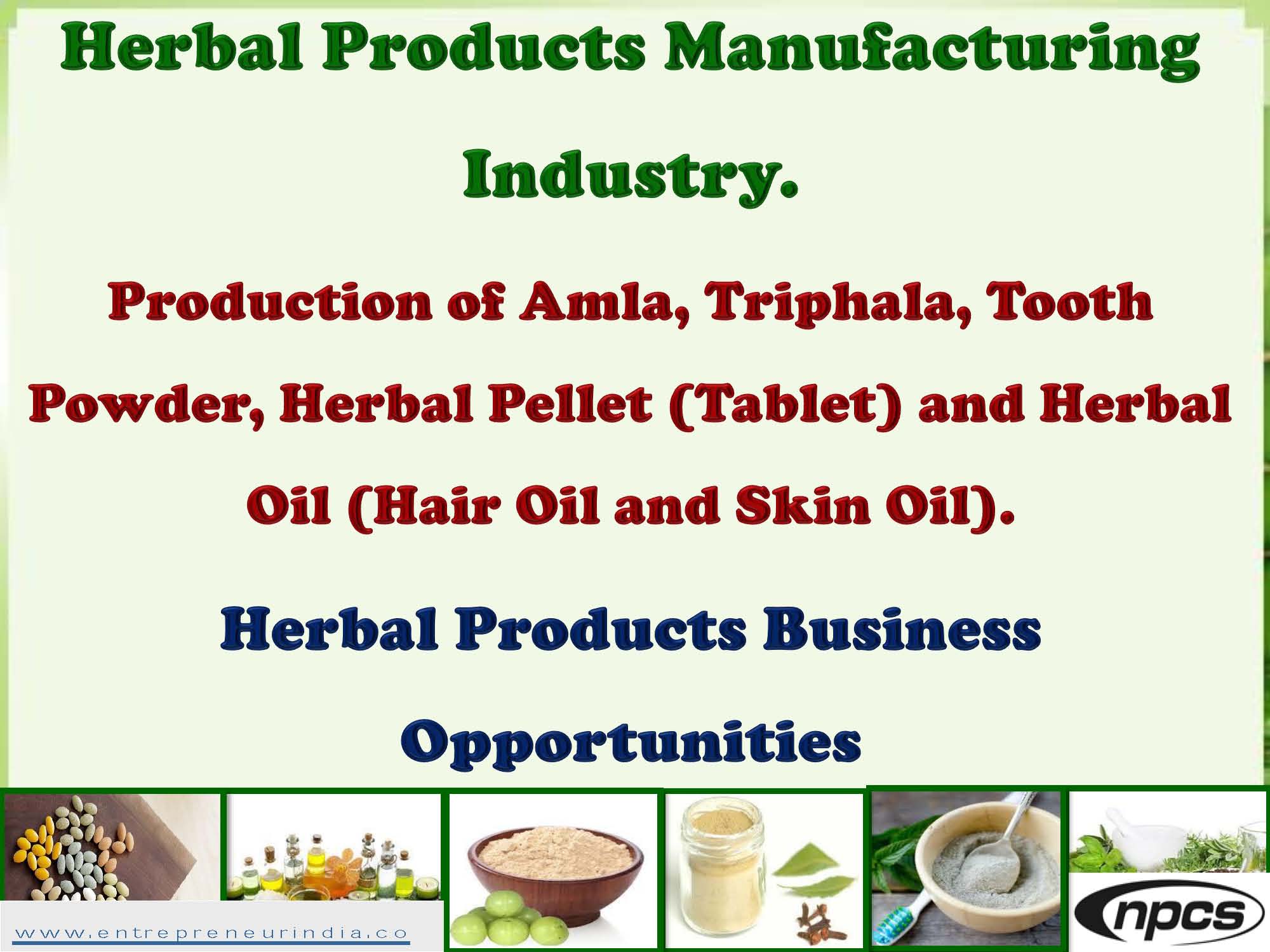 Herbal Products Manufacturing Industry
