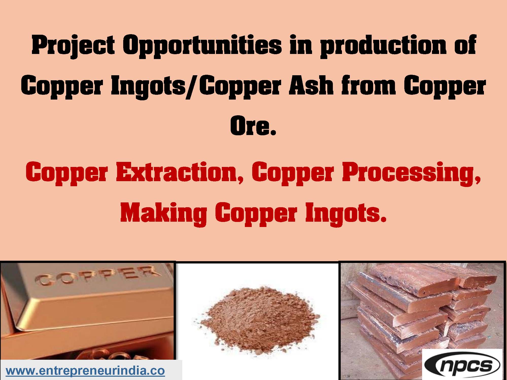 Project Opportunities in Production of Copper Ingots/Copper Ash from Copper Ore