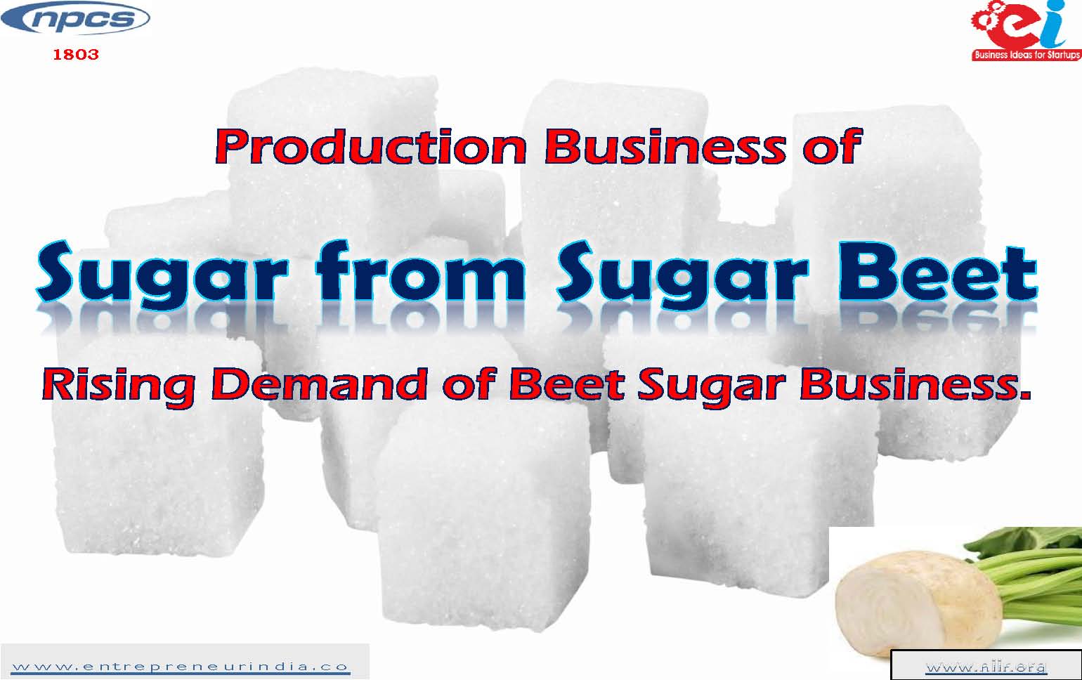 Production Business of Sugar from Sugar Beet Rising Demand of Beet Sugar Business
