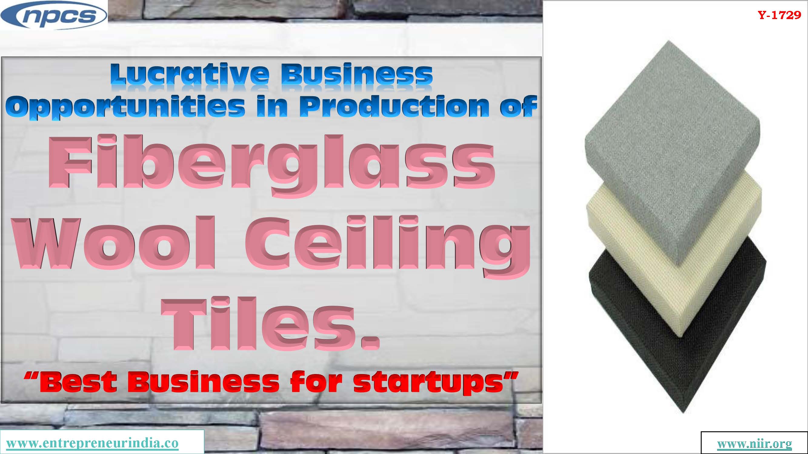 Lucrative Business Opportunities in Production of Fiberglass Wool Ceiling Tiles Best Business for startups