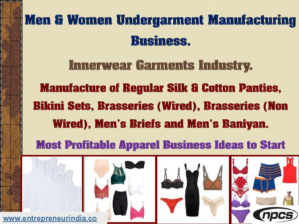 Men & Women Undergarment Manufacturing Business