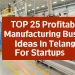Top 25 Profitable Manufacturing Business Ideas in Telangana for Startups
