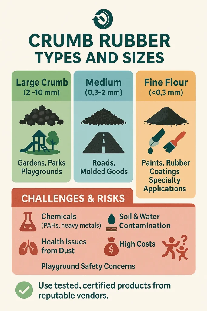 Crumb Rubber Powder from Waste Tyre