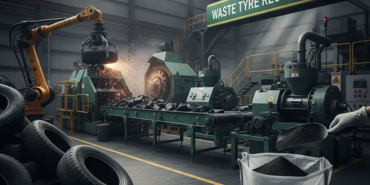 Crumb Rubber Powder from Waste Tyre