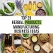 Herbal Products Manufacturing Business Ideas