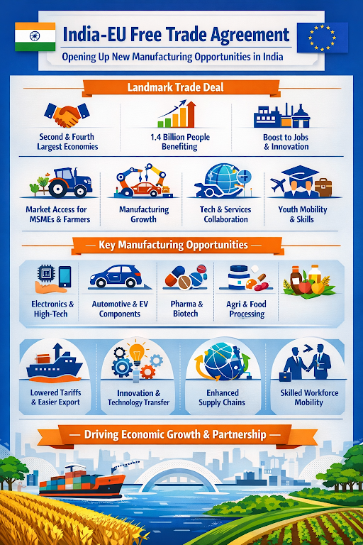 India EU Free Trade Agreement: Opening up of New manufacturing ...