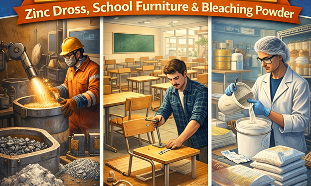 3 Exploring Three High Potential Manufacturing Ventures: Zinc Dross from Zinc Ash, School Furniture, and Stable Bleaching Powder