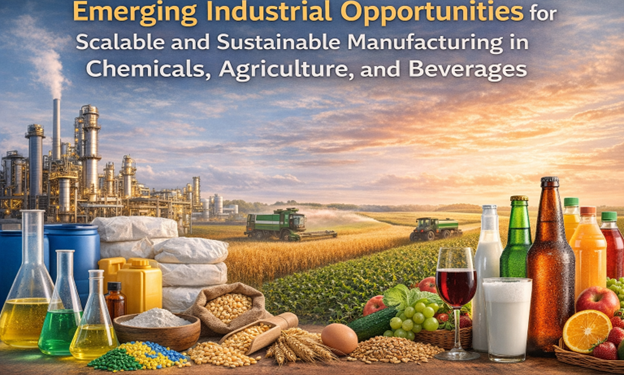Emerging Industrial Opportunities for Scalable and Sustainable Manufacturing in Chemicals, Agriculture, and Beverages