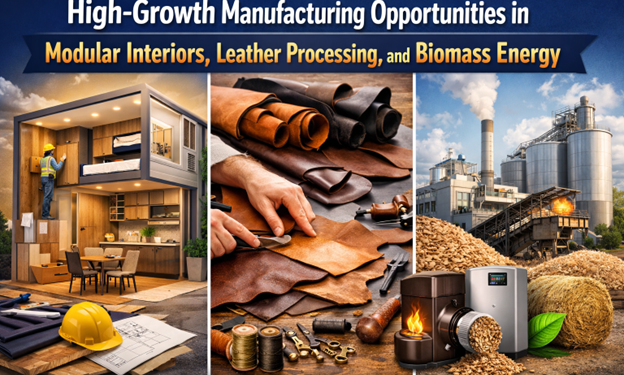 High Growth Manufacturing Opportunities in Modular Interiors, Leather Processing, and Biomass Energy