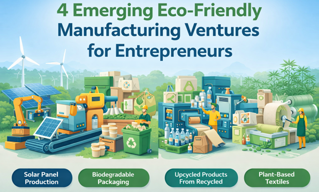 4 Emerging Eco Friendly Manufacturing Ventures for Entrepreneurs