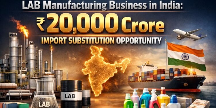 Linear Alkyl Benzene LAB manufacturing plant used for detergent chemical production in India