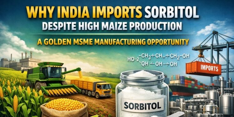 Why India Imports Sorbitol Despite High Maize Production – A Golden MSME Manufacturing Opportunity