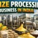 Maize processing business plant in India showing industrial corn wet milling unit