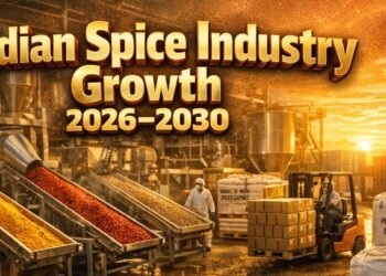 Indian spices collection showing turmeric chilli cumin and cardamom from India