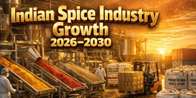 Indian spices collection showing turmeric chilli cumin and cardamom from India