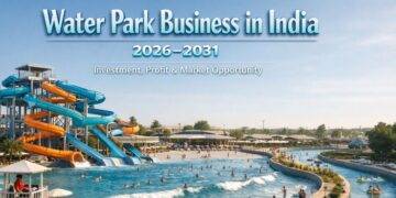 Water park business in India with modern rides and large swimming pools