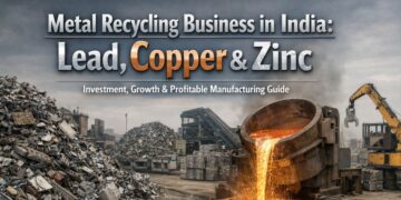 Metal recycling plant in India processing scrap materials