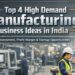 High demand manufacturing business ideas in India 2026 industrial production