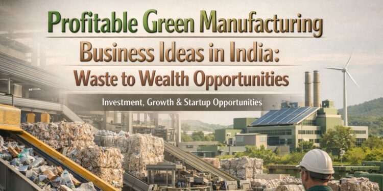 Green manufacturing business ideas in India using waste to wealth model