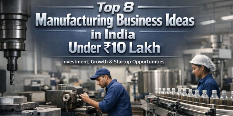 manufacturing business ideas under 10 lakh in India
