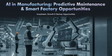 AI predictive maintenance dashboard in smart factory