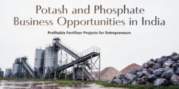 farmland using phosphate fertilizer in India agriculture