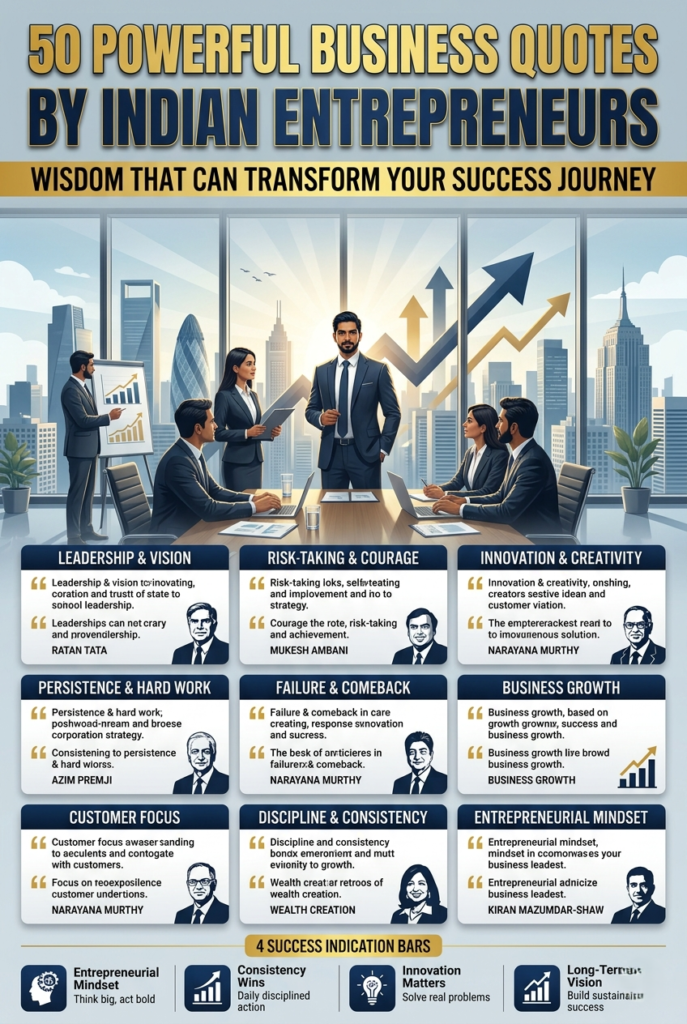 Indian entrepreneur quotes inspiring success and business motivation