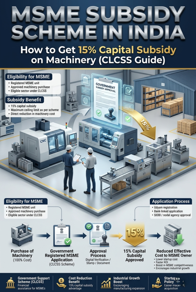 MSME CLCSS 15% subsidy scheme