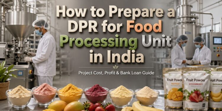 Food processing unit machinery setup in India for industrial production