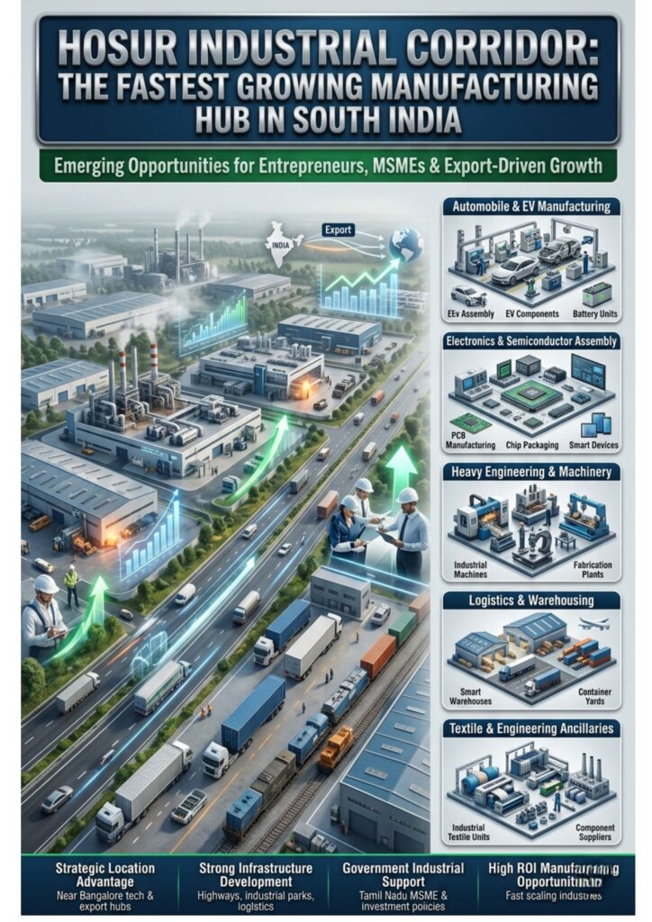 Hosur Industrial Corridor manufacturing hub in Tamil Nadu