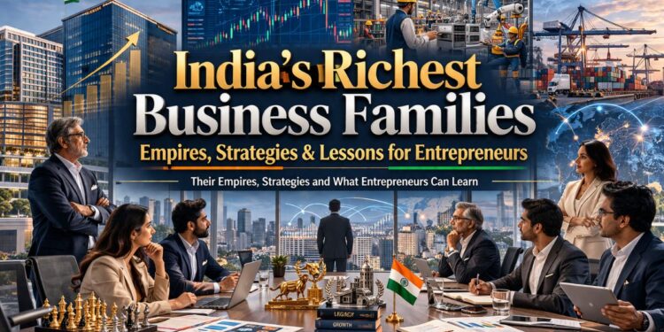 Indian business families Reliance Tata Adani Birla Godrej success empires