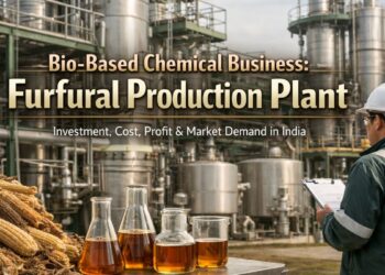 Furfural plant manufacturing process using agricultural waste in India