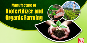Biofertilizer production process showing microbial culture fermentation and manufacturing setup in organic farming industry