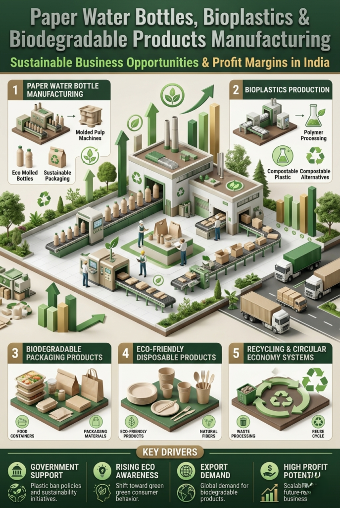 Bioplastics and Paper Water Bottle