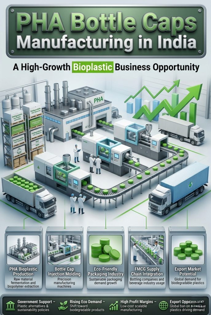PHA bottle caps manufacturing injection moulding machine India