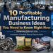Entrepreneur India Magazine April 2026 manufacturing business ideas