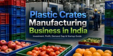 Plastic crates used in logistics and agriculture in India