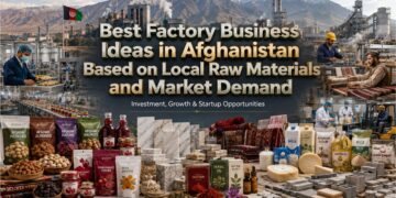 Best Factory Business Ideas Afghanistan using local raw materials like saffron, dry fruits, marble, cashmere, and sesame industries