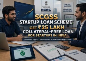 SCGSS startup loan scheme India collateral free loan ₹25 lakh
