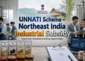 UNNATI Scheme India capital subsidy 30 percent Northeast manufacturing