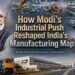 Modi Manufacturing Push transforming India’s manufacturing sector through Make in India and PLI scheme