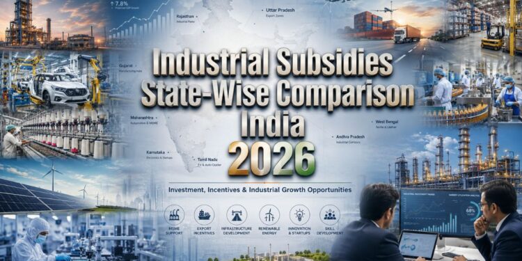 Industrial Subsidies State-Wise Comparison India 2026