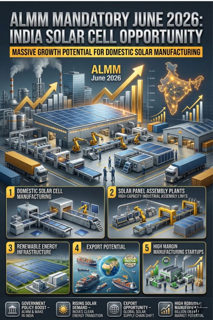 ALMM solar manufacturing India 2026 policy and government approved solar industry growth