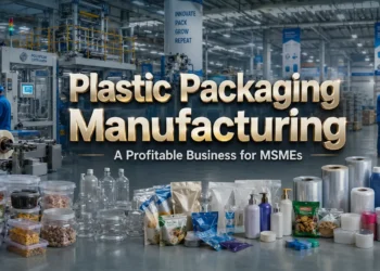 Plastic packaging manufacturing plant with extrusion and printing machines MSME India setup